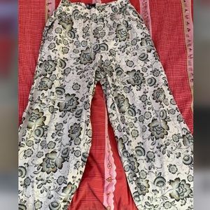 White straight leg pants